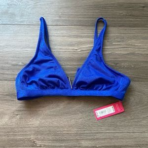 Target Xhilaration shimmer dark blue bikini top size medium